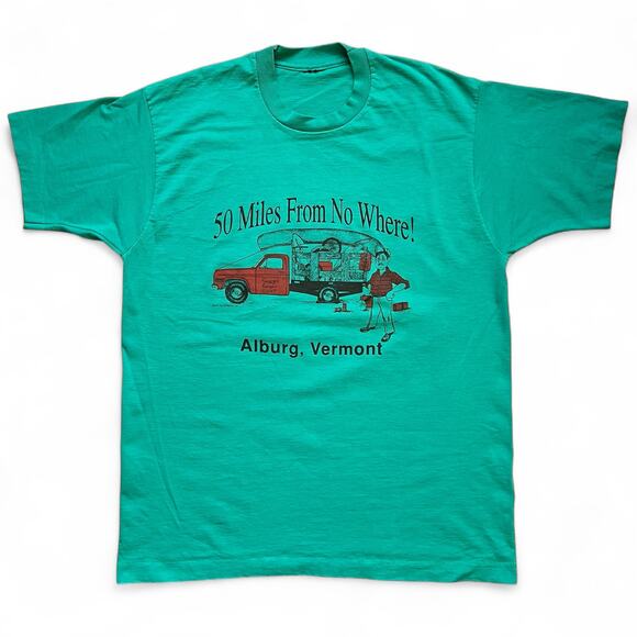 Vintage Other - Vintage Obscure Alburg Vermont 50 Miles From No Where Canoe Truck Camp T Shirt